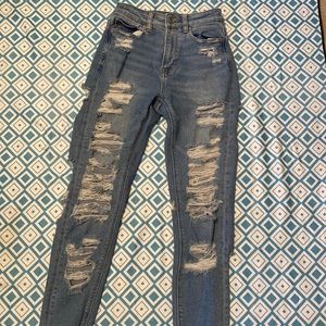 American Eagle Distressed Mom Jeans